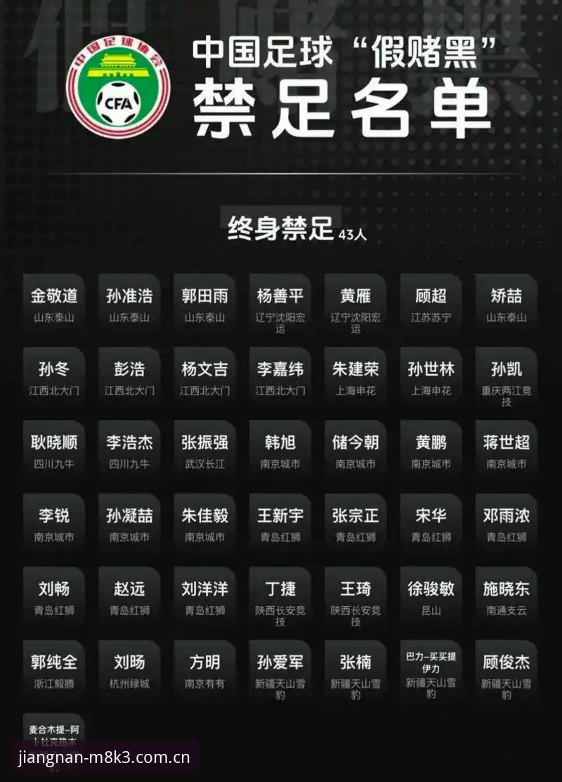 足协禁足名单vs行业自律：中国足球腐败案深度解析